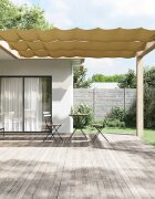 vidaXL Вертикален сенник бежов 60x1200 см оксфорд плат