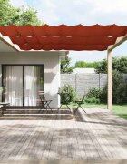 vidaXL Вертикален сенник теракота 140x360 см оксфорд плат