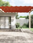 vidaXL Вертикален сенник теракота 140x800 см оксфорд плат