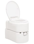 vidaXL Вградена къмпинг тоалетна бяла 24+17 л HDPE и PP