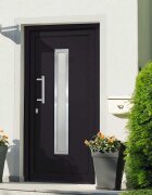 vidaXL Входна врата антрацит 108x208 см