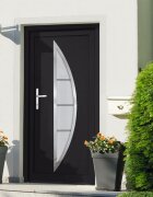 vidaXL Входна врата антрацит 98x208 см PVC
