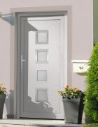 vidaXL Входна врата бяла 88x200 см PVC