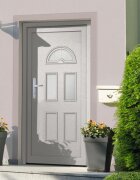 vidaXL Входна врата бяла 88x208 см PVC
