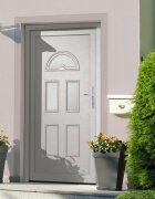 vidaXL Входна врата бяла 88x208 см PVC