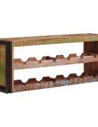vidaXL Винен рафт 120 x 45 x 33 см Солидна рециклирана дървесина