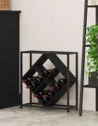 vidaXL Винен рафт 16 бутилки Инженерна дървесина Черния дъб