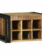 vidaXL Винен рафт 2 бр. 46 x 35 x 275 см Солидно мангово дърво