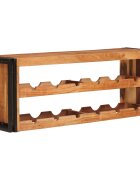 vidaXL Винен рафт Кафяво 120 x 45 x 33 см Солидно акациево дърво