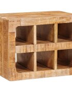 vidaXL Винен рафт Кафяво 44 x 30 x 35 см Солидно мангово дърво
