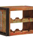 vidaXL Винен рафт Кафяво 60 x 45 x 33 см Солидна рециклирана дървесина