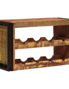 vidaXL Винен рафт Кафяво 80 x 45 x 33 см Солидна рециклирана дървесина