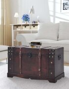 vidaXL Винтидж сандък за съкровища дърво 66x38x40 см