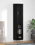 vidaXL Висок шкаф 2 бр. Черния дъб 345 x 34 x 180 см