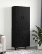vidaXL Висок шкаф 2 бр. Черния дъб 695 x 34 x 180 см