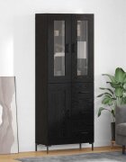 vidaXL Висок шкаф 2 бр. Черния дъб 695 x 34 x 180 см