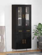 vidaXL Висок шкаф 2 бр. Черния дъб 695 x 34 x 180 см