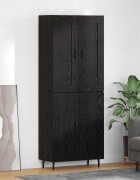 vidaXL Висок шкаф 2 бр. Черния дъб 695 x 34 x 180 см