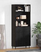 vidaXL Висок шкаф 2 бр. Черния дъб 695 x 34 x 180 см