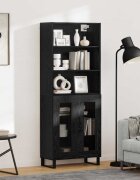 vidaXL Висок шкаф 2 бр. Черния дъб 695 x 34 x 180 см
