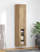 vidaXL Висок шкаф 2 бр. Дъб 345 x 34 x 180 см Инженерна дървесина