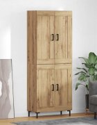 vidaXL Висок шкаф 2 бр. Дъб 695 x 34 x 180 см Инженерна дървесина