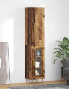 vidaXL Висок шкаф 2 бр. Старо дърво 345 x 34 x 180 см