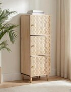 vidaXL Висок шкаф 40x33x110 см мангово дърво масив