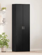 vidaXL Висок шкаф 60 x 35 x 180 см Инженерна дървесина Черен дъб