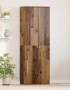 vidaXL Висок шкаф 60 x 35 x 180 см Инженерна дървесина Старо дърво