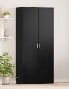 vidaXL Висок шкаф 80 x 39 x 178 см Инженерна дървесина Черен дъб