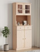 vidaXL Висок шкаф ALTA 77x35x188 см борово дърво масив