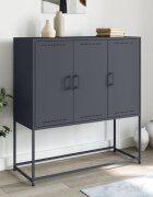 vidaXL Висок шкаф антрацит 1005x39x107 см стомана