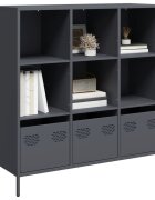 vidaXL Висок шкаф антрацит 1015x39x1035 см стомана