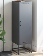 vidaXL Висок шкаф антрацит 36x39x123 см стомана