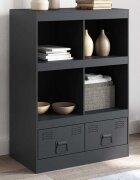 vidaXL Висок шкаф антрацит 67x39x95 см стомана
