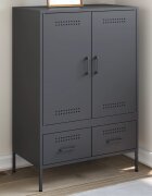 vidaXL Висок шкаф антрацит 68x39x1015 см стомана