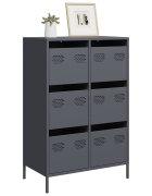 vidaXL Висок шкаф антрацит 68x39x1015 см стомана