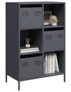 vidaXL Висок шкаф антрацит 68x39x1035 см стомана