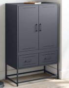 vidaXL Висок шкаф антрацит 68x39x1115 см стомана