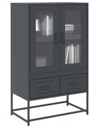 vidaXL Висок шкаф антрацит 68x39x1115 см стомана