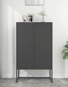 vidaXL Висок шкаф антрацит 80x35x135 см стомана