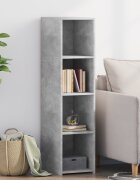 vidaXL Висок шкаф бетонно сив 30x41x124 см инженерно дърво