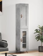 vidaXL Висок шкаф бетонно сив 345x34x180 см инженерно дърво