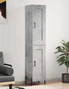 vidaXL Висок шкаф бетонно сив 345x34x180 см инженерно дърво