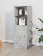 vidaXL Висок шкаф бетонно сив 36x355x1035 cm инженерно дърво