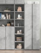 vidaXL Висок шкаф бетонно сив 40x41x185 см инженерно дърво