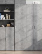 vidaXL Висок шкаф бетонно сив 45x425x185 см инженерно дърво