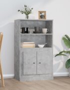 vidaXL Висок шкаф бетонно сив 60x355x1035 см инженерно дърво
