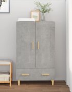 vidaXL Висок шкаф бетонно сив 70x31x115 см инженерно дърво